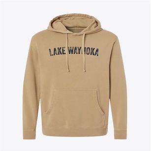 Lake Waynoka Ohio Timeless Retro Pigment-Dyed Hoodie