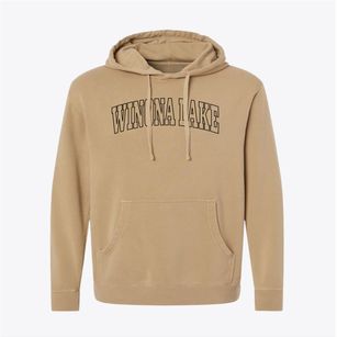 Winona Lake Indiana Trendy Block Pigment-Dyed Hoodie