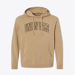 Union Vale New York Trendy Block Pigment-Dyed Hoodie