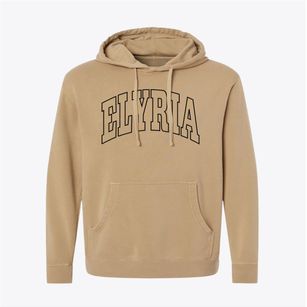 Elyria Ohio Trendy Block Pigment-Dyed Hoodie