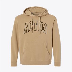 Acton Maine Trendy Block Pigment-Dyed Hoodie
