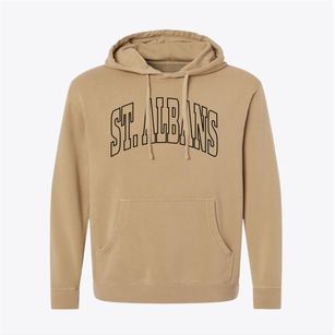 St. Albans Maine Trendy Block Pigment-Dyed Hoodie