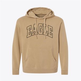 Eagle New York Trendy Block Pigment-Dyed Hoodie