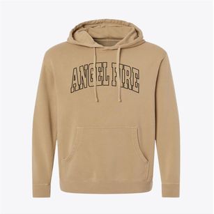 Angel Fire New Mexico Trendy Block Pigment-Dyed Hoodie