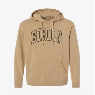 Borden Indiana Trendy Block Pigment-Dyed Hoodie