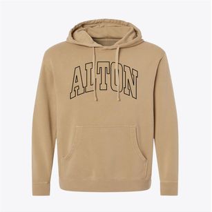 Alton Maine Trendy Block Pigment-Dyed Hoodie