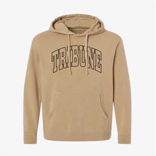 Tribune Kansas Trendy Block Pigment-Dyed Hoodie