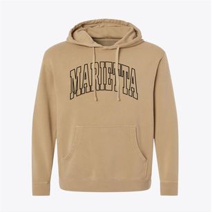 Marietta Minnesota Trendy Block Pigment-Dyed Hoodie