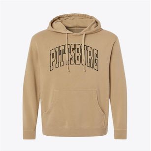 Pittsburg California Trendy Block Pigment-Dyed Hoodie