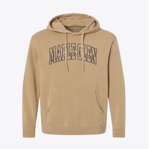 Maple Glen Pennsylvania Trendy Block Pigment-Dyed Hoodie