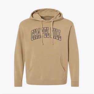Chapel Hill North Carolina Trendy Block Pigment-Dyed Hoodie