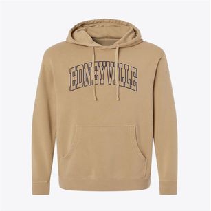Edneyville North Carolina Trendy Block Pigment-Dyed Hoodie