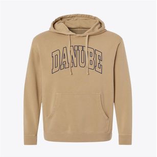Danube New York Trendy Block Pigment-Dyed Hoodie