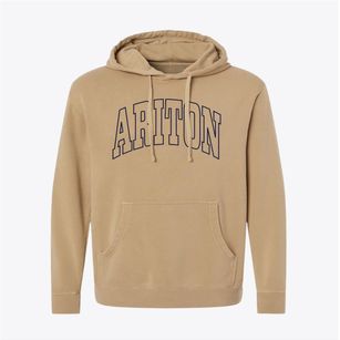 Ariton Alabama Trendy Block Pigment-Dyed Hoodie