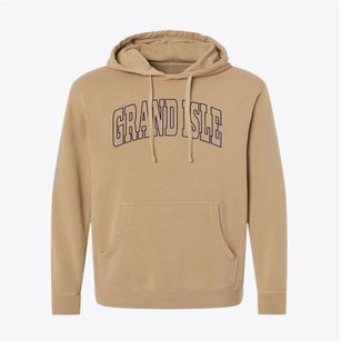 Grand Isle Maine Trendy Block Pigment-Dyed Hoodie