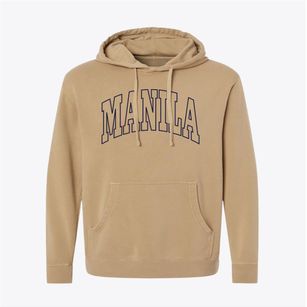 Manila Utah Trendy Block Pigment-Dyed Hoodie