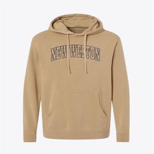 New Weston Ohio Trendy Block Pigment-Dyed Hoodie