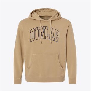 Dunlap Kansas Trendy Block Pigment-Dyed Hoodie