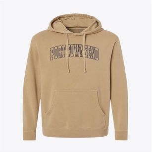 Port Townsend Washington Trendy Block Pigment-Dyed Hoodie
