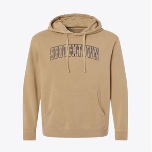 Scotchtown New York Trendy Block Pigment-Dyed Hoodie