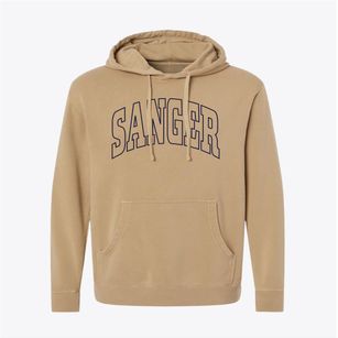 Sanger Texas Trendy Block Pigment-Dyed Hoodie