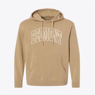 Belmont Massachusetts Trendy Block Pigment-Dyed Hoodie