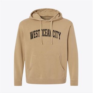 West Ocean City Maryland Varsity Pigment-Dyed Hoodie