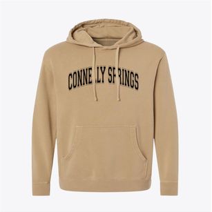 Connelly Springs North Carolina Varsity Pigment-Dyed Hoodie