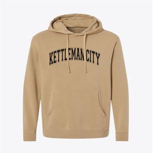 Kettleman City California Varsity Pigment-Dyed Hoodie