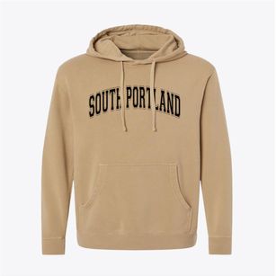 South Portland Maine Varsity Pigment-Dyed Hoodie