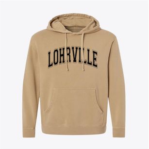 Lohrville Wisconsin Varsity Pigment-Dyed Hoodie