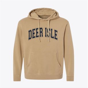 Deer Isle Maine Varsity Pigment-Dyed Hoodie