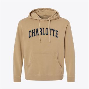 Charlotte New York Varsity Pigment-Dyed Hoodie