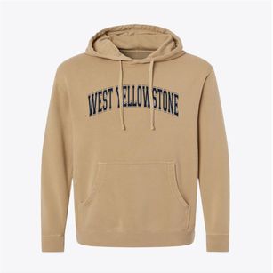West Yellowstone Montana Varsity Pigment-Dyed Hoodie