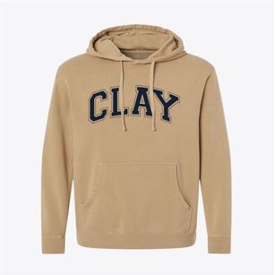 Clay California Varsity Pigment-Dyed Hoodie