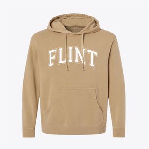 Flint Michigan Varsity Pigment-Dyed Hoodie