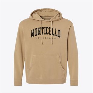 Monticello Louisiana Urban Vibe Pigment-Dyed Hoodie