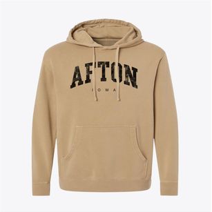 Afton Iowa Urban Vibe Pigment-Dyed Hoodie