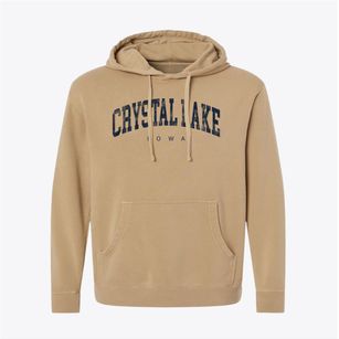 Crystal Lake Iowa Urban Vibe Pigment-Dyed Hoodie