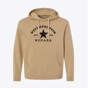 West Wendover Nevada Star Pigment-Dyed Hoodie