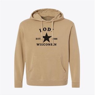 Lodi Wisconsin Star Pigment-Dyed Hoodie