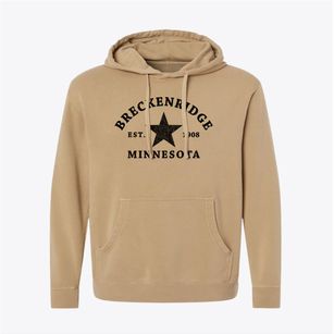 Breckenridge Minnesota Star Pigment-Dyed Hoodie