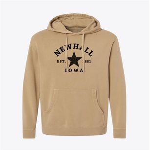 Newhall Iowa Star Pigment-Dyed Hoodie