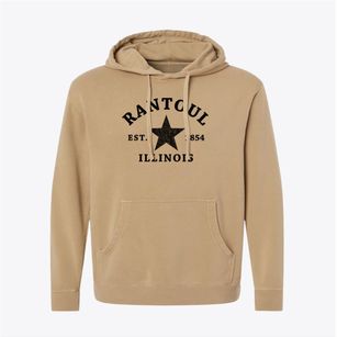 Rantoul Illinois Star Pigment-Dyed Hoodie