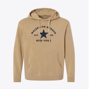 Malden-on-hudson New York Star Pigment-Dyed Hoodie