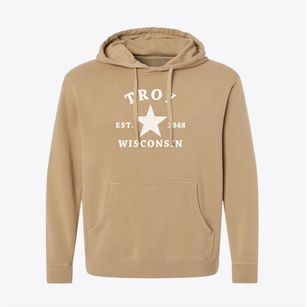 Troy Wisconsin Star Pigment-Dyed Hoodie
