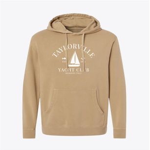 Taylorville Illinois Yacht Club Pigment-Dyed Hoodie