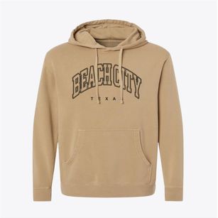 Beach City Texas Inline Pigment-Dyed Hoodie