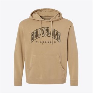 Belle Plaine Wisconsin Inline Pigment-Dyed Hoodie