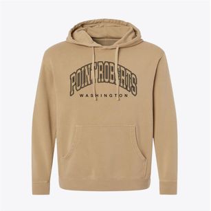 Point Roberts Washington Inline Pigment-Dyed Hoodie
